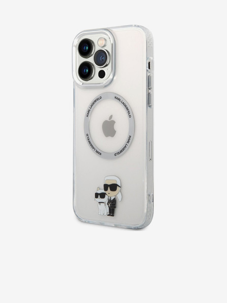Karl Lagerfeld IML Karl and Choupette NFT MagSafe Zadnji pokrov za iPhone 13 Pro Max Transparent Karl Lagerfeld