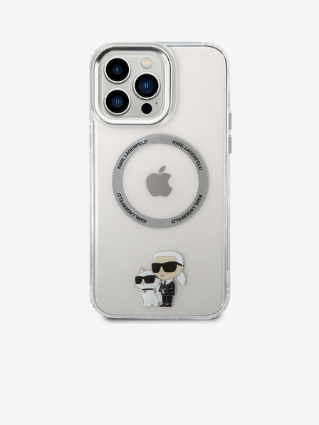 Karl Lagerfeld IML Karl and Choupette NFT MagSafe Zadnji pokrov za iPhone 13 Pro Max Transparent Karl Lagerfeld
