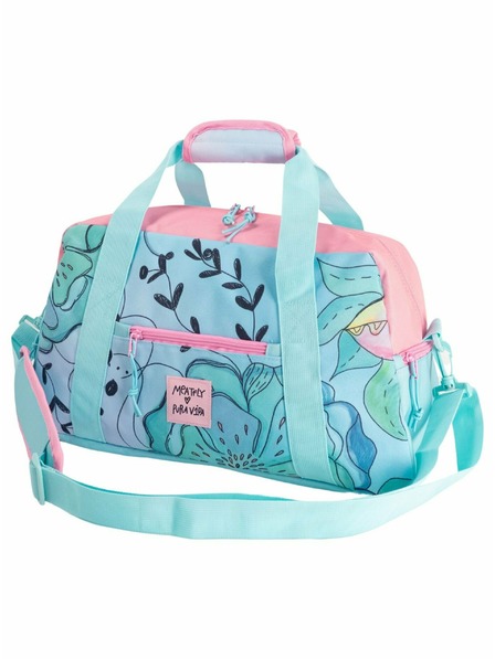 Meatfly Meatfly potovalna torba X Pura Vida Mavis Mint Flowers | Modra | Prostornina 26 L