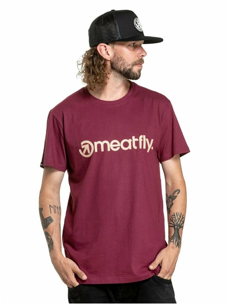 Meatfly Meatfly moška majica MF Logo Dark Wine | Rdeča | Velikost