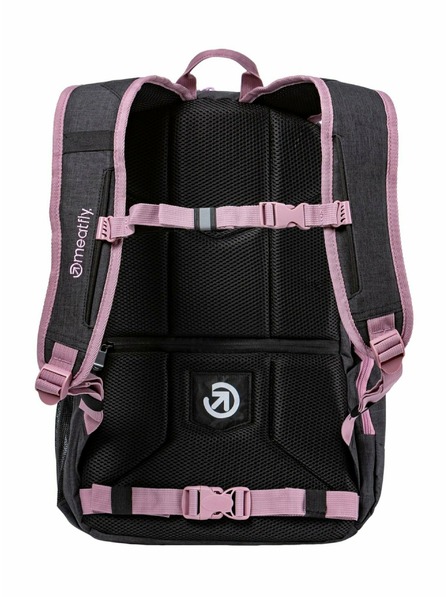 Meatfly Meatfly nahrbtnik Basejumper Pink / Charcoal Heather 22 L