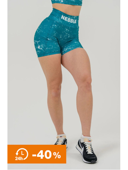 Nebbia Legínové šortky s vysokým pásom 5" HAMMIES 615 XS, zelená
