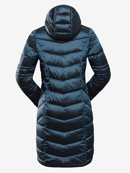 ALPINE PRO Ženski dolg ultralahek plašč ALPINE PRO OREFA modre barve