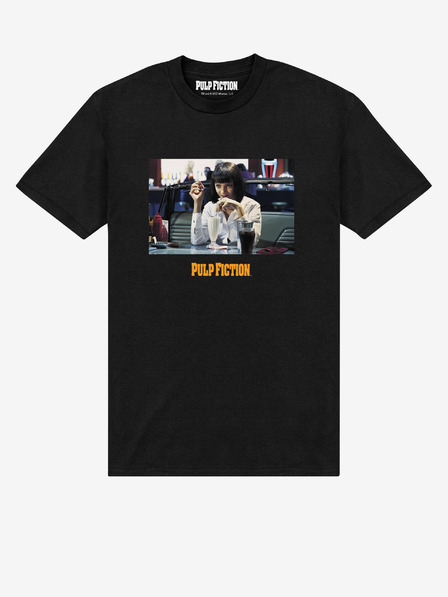 ZOOT.Fan Črna unisex majica ZOOT.Fan Pulp Fiction Mia Wallace