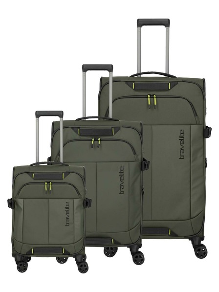 Travelite Komplet potovalnih kovčkov Travelite Briize S,M,L kaki