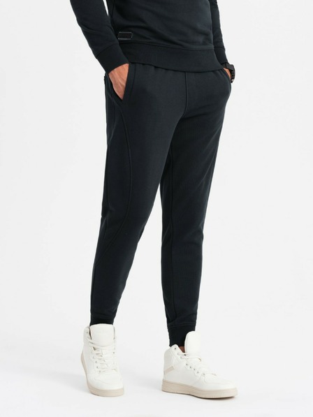 Ombre Clothing OSNOVNA moška bombažna jopa OSNOVNA črna Ombre Clothing