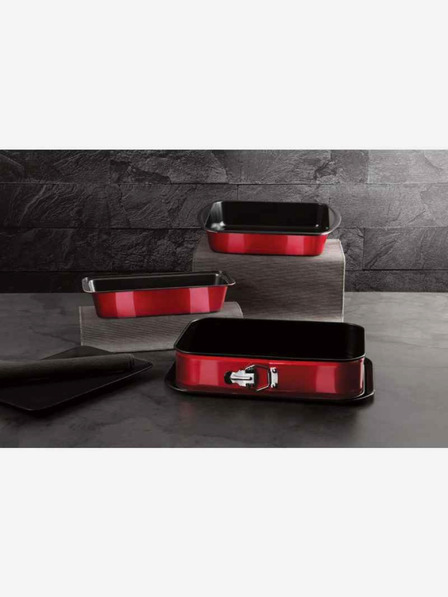 Berlingerhaus Komplet pladnjev za peko s titanovo neprijemljivo površino 3 kosi Metallic Line Burgundy Edition BERLINGERHAUS
