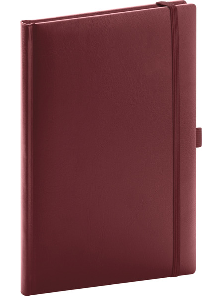 NOTIQUE NOTIQUE Notes Balakron, bordo, s pikami, 15 x 21 cm