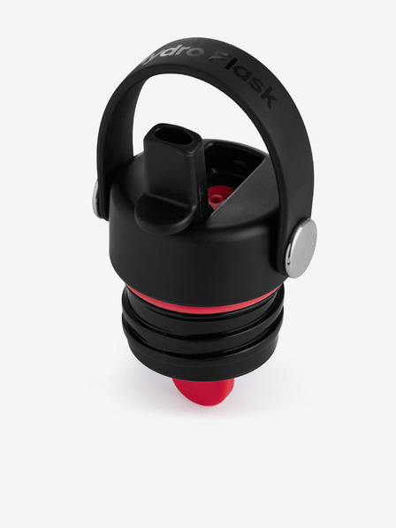 Hydro Flask Črni nadomestni pokrovček s slamico za nerjavno termosteklenico Hydro Flask Standart Mouth Flex Cap
