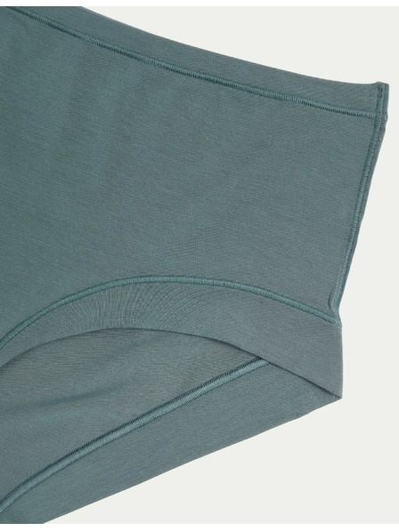 Marks & Spencer Kratke hlače z visokim pasom in tehnologijo Flexifit™, 3 kosi v paketu Marks & Spencer zelena
