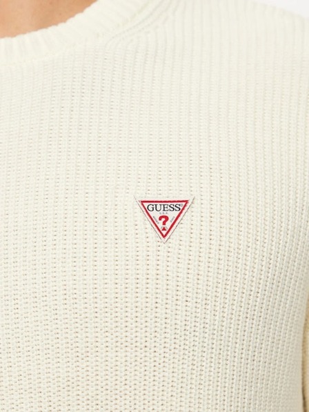 Guess Jeans Moški ecru pulover z3hm1 Guess jeans