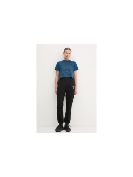 Guess Jeans Ženska modra crop majica Colette Guess jeans