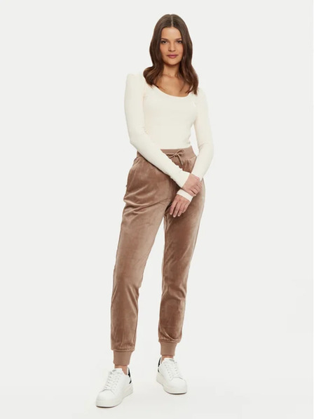 Guess Jeans Žensko belo Ecru bluzo Regular Fit Guess jeans