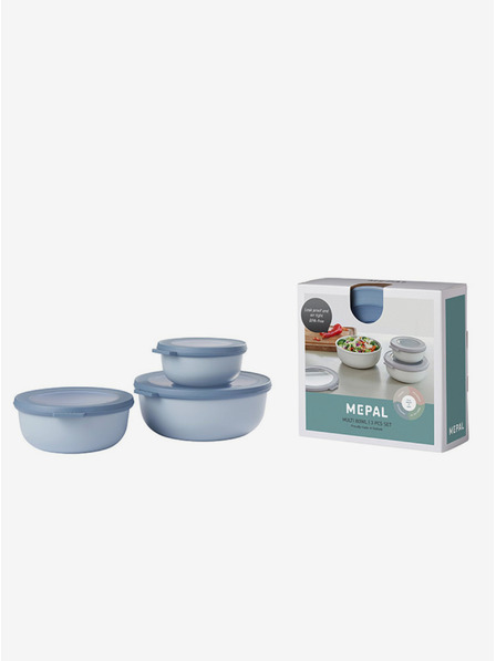 Mepal Komplet treh posod v svetlo modri barvi Mepal Cirqula 350+750+1250 ml