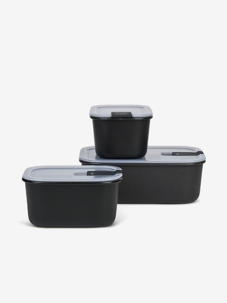 Mepal Komplet škatlic za shranjevanje hrane v črni barvi Mepal EasyClip 2x450 + 1000 ml
