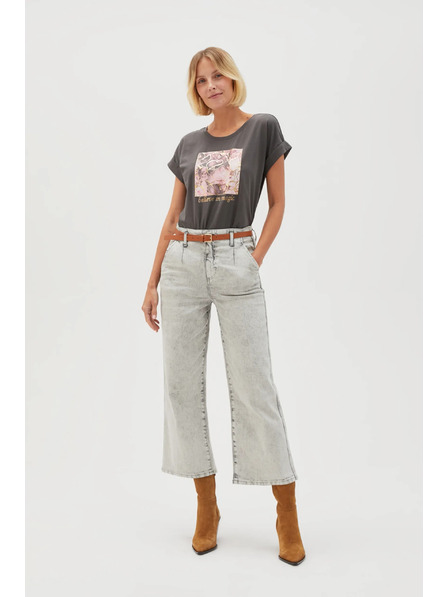 Moodo Sive ženske jeans hlače Moodo