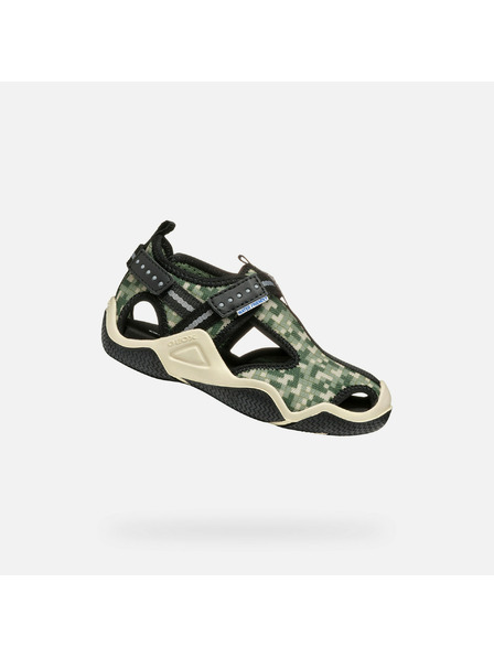 Geox Olivni deški sandali Geox Wader