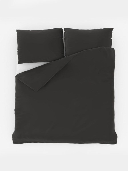Kvalitex Francosko enobarvno bombažno posteljno perilo 220x200, 70x90cm temno sivo