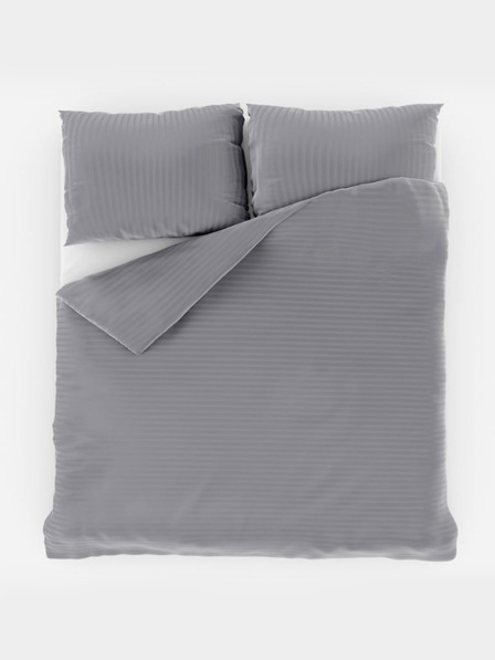 Kvalitex Francosko satenasto pregrinjalo s črto 1+2, 240x220, 70x90cm SVETLO SIVA