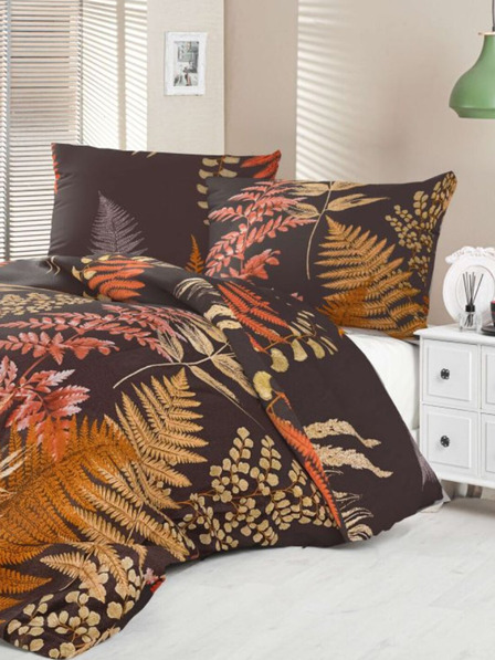 Kvalitex Satenasto posteljno perilo Luxury Collection 140x200, 70x90cm Papagajsko rjava Kvalitex