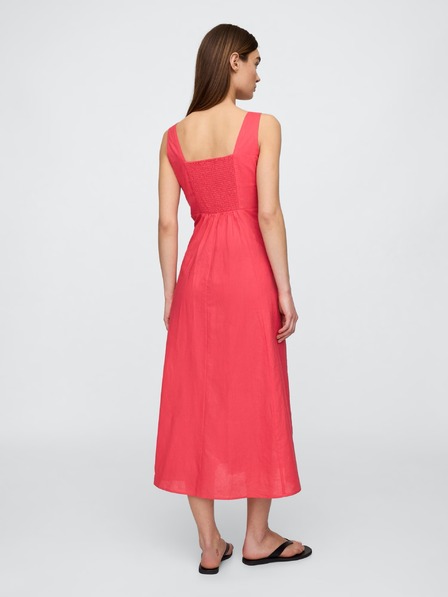 GAP Lanena midi obleka GAP