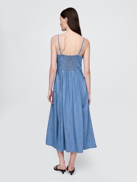 GAP GAP Maxi obleka iz džinsa z žepi