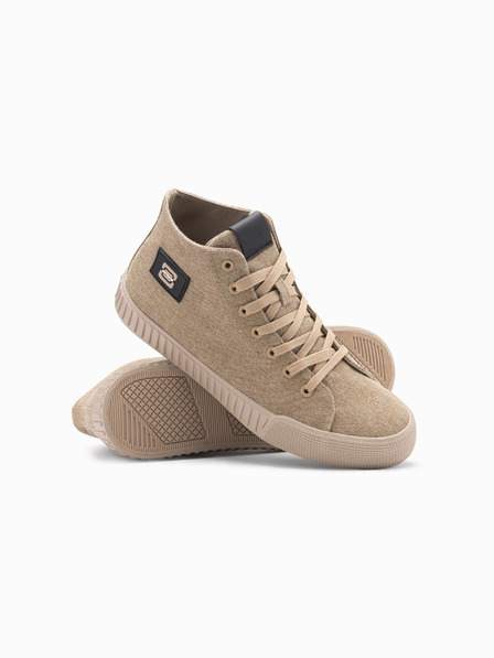 Ombre Clothing Moške platnene superge - svetlo rjave V3 OM-FOTH-0186 Ombre oblačila