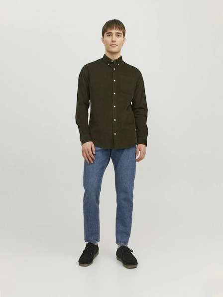 Jack & Jones Jack & Jones moška srajca iz manšestra v barvi kaki