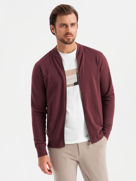 Ombre Clothing Moška strukturirana pletena majica z ovratnikom - grafitni melanž V1 OM-SSNZ-0149 Ombre Clothing