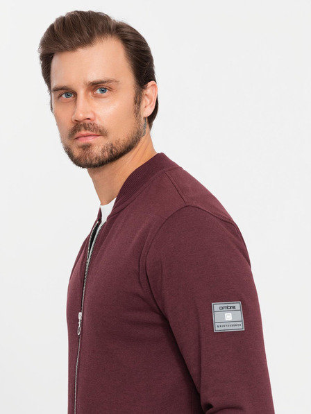 Ombre Clothing Moška strukturirana pletena majica z ovratnikom - grafitni melanž V1 OM-SSNZ-0149 Ombre Clothing