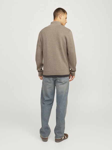 Jack & Jones Jack & Jones Moški bež pulover z zadrgo