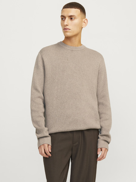 Jack & Jones Jack & Jones Moški bež pulover z zadrgo