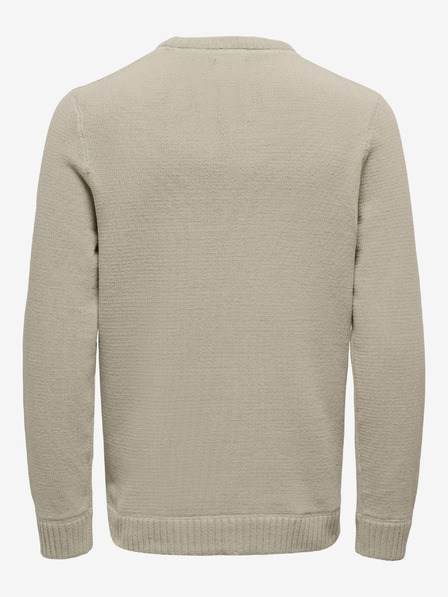 ONLY & SONS Bež moški pulover ONLY & SONS Ese