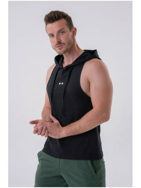 Nebbia Fitnes majica s kapuco 323 Black Nebbia