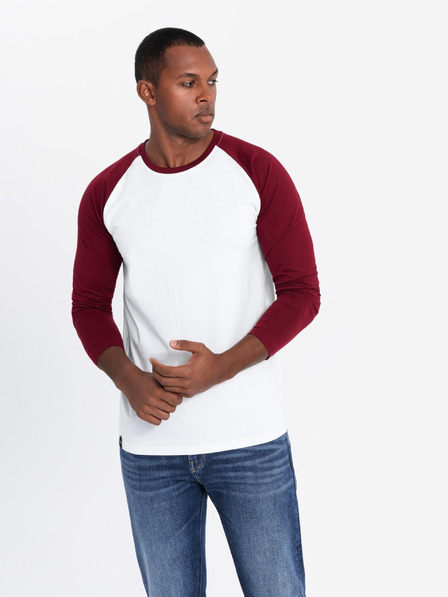 Ombre Clothing Moška potiskana majica z dolgimi rokavi - črna V1 OM-LSPT-0119 Ombre Clothing