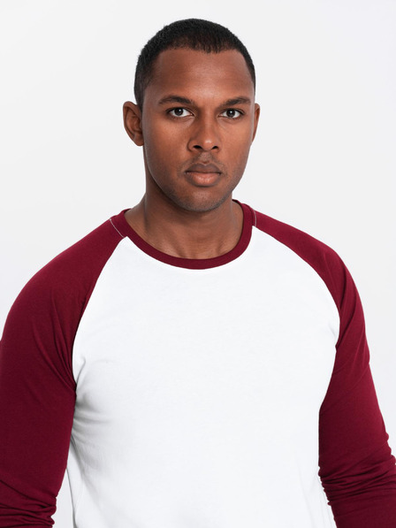 Ombre Clothing Moška potiskana majica z dolgimi rokavi - črna V1 OM-LSPT-0119 Ombre Clothing