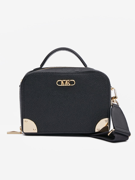 Michael Kors Črna ženska usnjena torbica Michael Kors Trunk Xbody