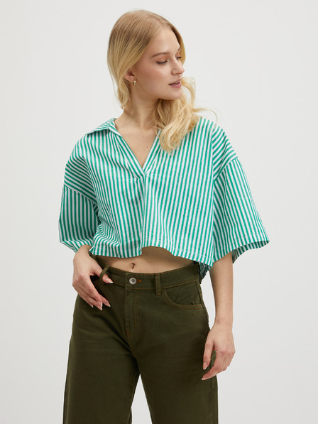 Noisy May Belo-zelena črtasta bluza Noisy May Lisa