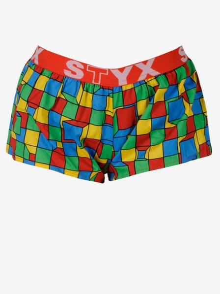 Styx Ženske športne kratke hlače Styx art iz gume v karirastem vzorcu