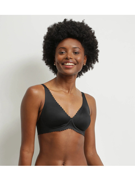 DIM DIM TRIANGLE BODY TOUCH BRA - Ženski nedrček z oprsjem - črn