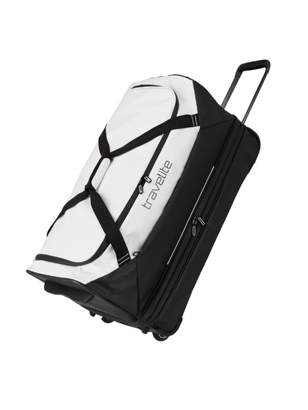 Travelite Travelite Basics Duffle na kolesih exp. Črna/bela