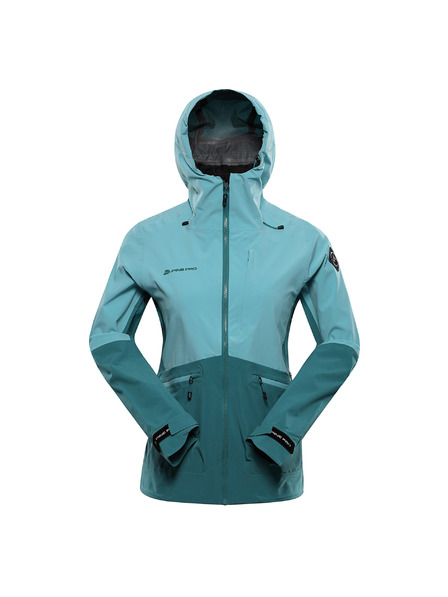 ALPINE PRO Ženska vodoodporna jakna s PTX membrano ALPINE PRO ZARRA aqua sea