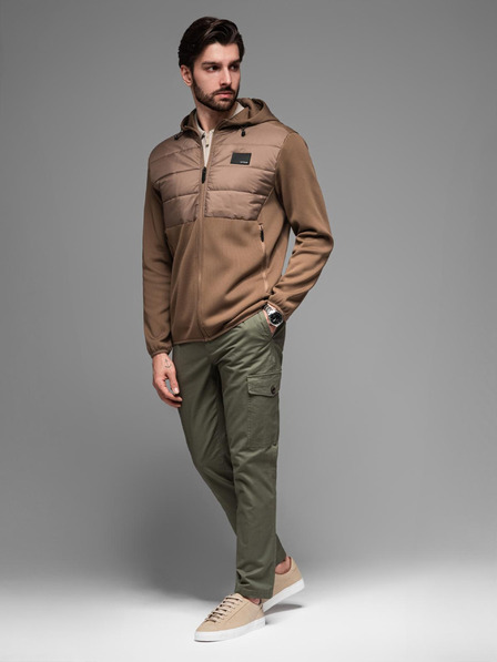 Ombre Clothing Moška lahka barvna športna jakna s flisom Ombre Clothing