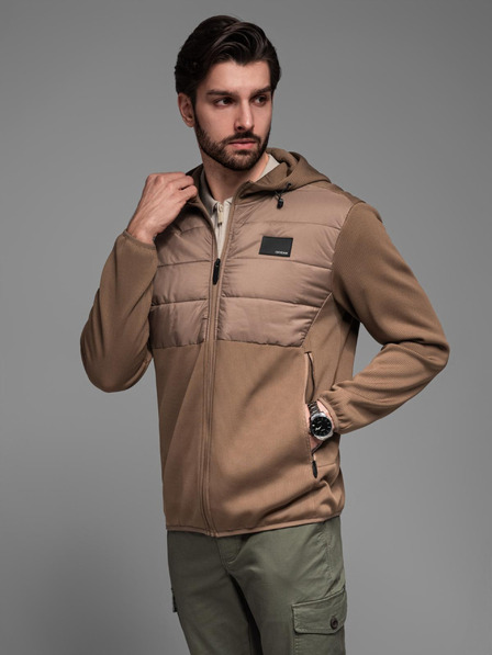 Ombre Clothing Moška lahka barvna športna jakna s flisom Ombre Clothing