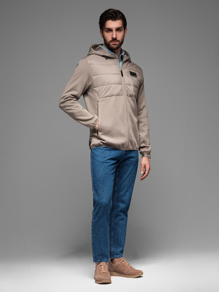 Ombre Clothing Moška lahka barvna športna jakna s flisom Ombre Clothing
