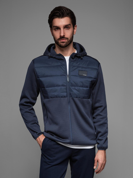 Ombre Clothing Moška lahka barvna športna jakna s flisom Ombre Clothing
