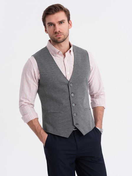 Ombre Clothing Oprijeta elegantna moška strukturirana pletena telovnik Ombre Clothing