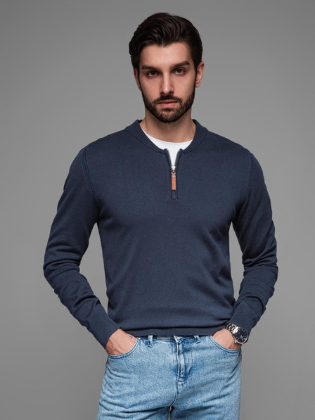 Ombre Clothing Moški pleteni pulover s strukturiranimi pikami Ombre Clothing