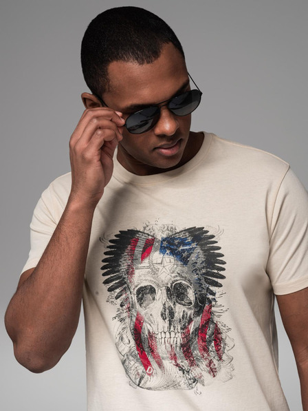 Ombre Clothing Moška bombažna majica zotiskom Ombre Clothing