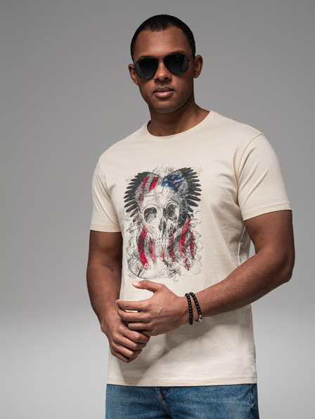 Ombre Clothing Moška bombažna majica zotiskom Ombre Clothing